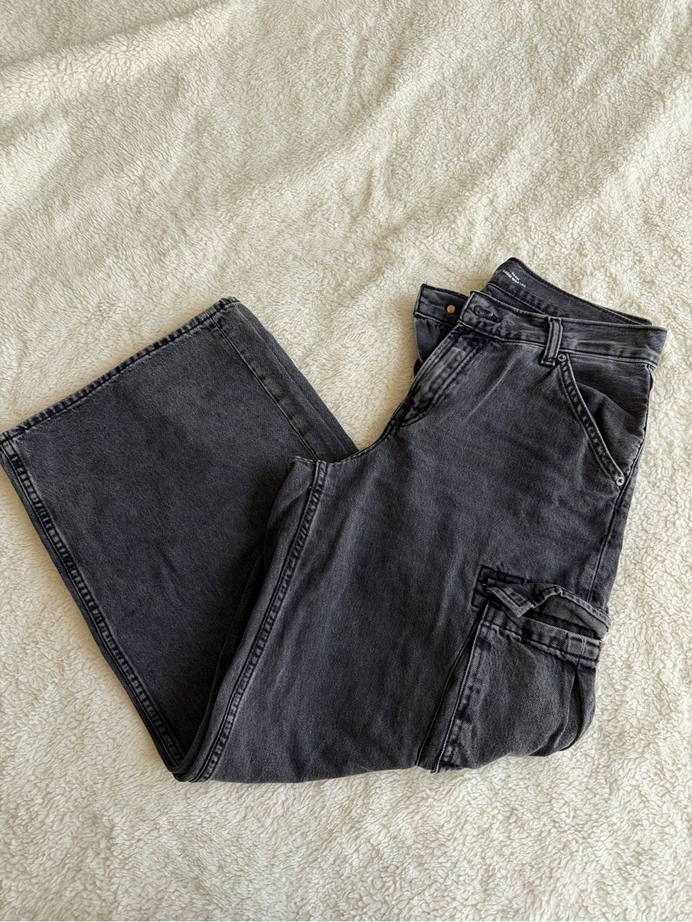 Old Navy Washed Black Wide-Leg Jeans